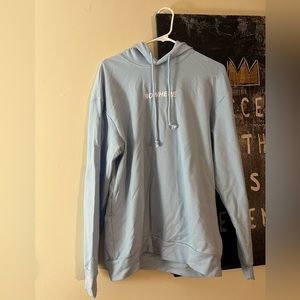 SHEIN Baby Blue “Nobody” Slim Fit Hoodie